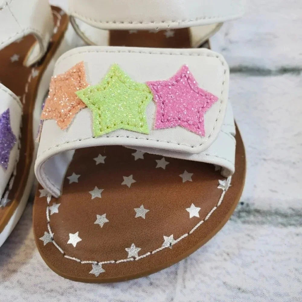Baby White Star Strappy Sandal - Picture 3 of 9